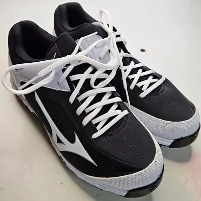 *NEW* Mizuno Swift 5 Softball Cleat (9Spike Metal Fast Pitch ) Sz 8½ Black/White • $25