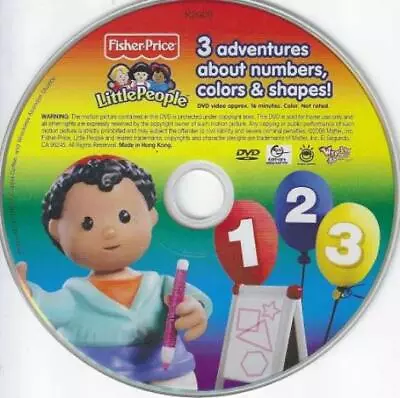 Fisher-Price Little People: 3 Adventures About Numbers Colors & Shapes! DVD VID • $8.53