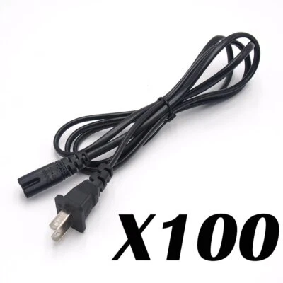 Lot 1-100 US 2 Prong 2Pin AC Power Cord Cable Charge Adapter For PC Laptop PS3 • $89.90