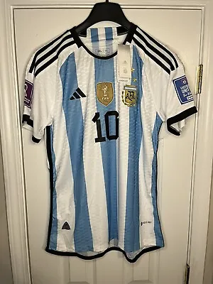 3 Stars Argentina Lionel Messi Player Version Jersey 2022 World Cup Patch! Large • $79.99