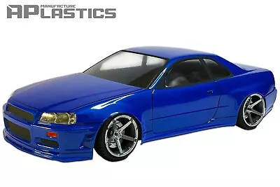 £38.68 • Buy RC Body Car Drift Touring 1:10 Nissan Skyline R34 GTR Style APlastics New Shell