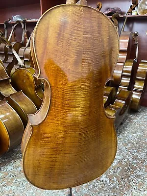 SurpassMusica 1/2 Cello Pro Level Rich Tone Great Flamed Grain Maple Spruce • $900