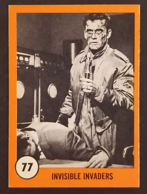 Vintage 1961 Invisible Invaders Horror Monster Nu Card #77 (Soft Corners) • $12.95