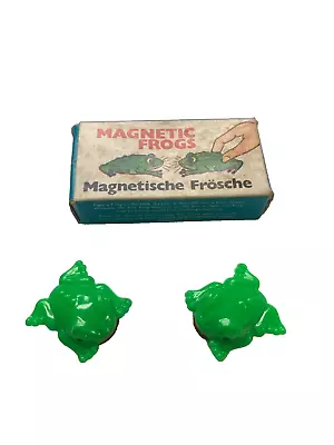 Vintage Toy Magnetic Plastic Pair Frogs In Box • $6