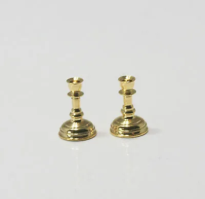 Dollhouse Miniature 1:24 Scale Brass Candlesticks By Clare-Bell Brass • $9.99