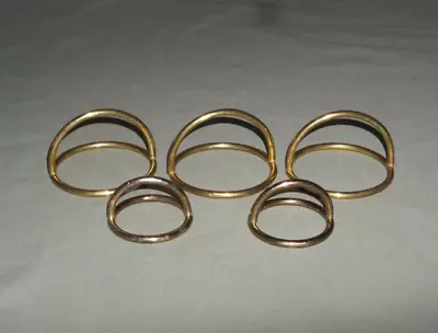 5 Vintage O/D Metal Brass Plated Rings 2 Sizes Macrame Plant Hangers Holders • $9.95