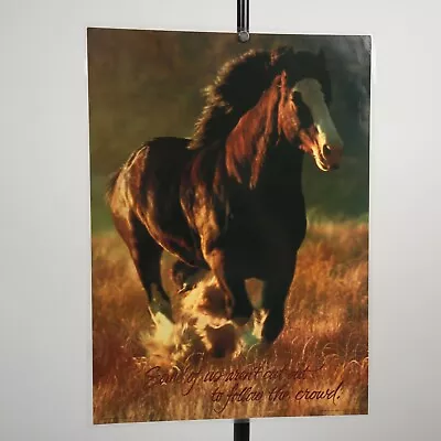 1984 Horse Clydesdale Inspirational School Poster Laminated Hallmark Anheuser • $19.95