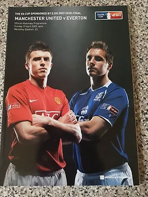 PROGRAMME FA CUP SEMI-FINAL MAN UTD V EVERTON 19th Apr 2009 • £1.79