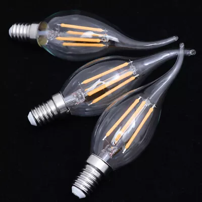 3pcs Flame Tip Bulb 4W Vintage Candelabra LED Bulbs Candle Bulb • $11.42