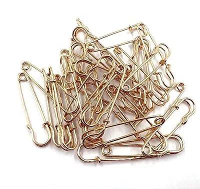 30 Pcs Safety Pins Brooches Heavy Duty Safety Pin - Gold 2 Inch Blanket Pins • $9.96
