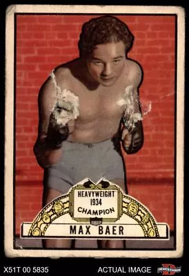 1951 Topps Ringside #11 Max Baer AUTHENTIC X51T 00 5835 • $10.50