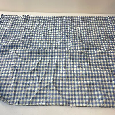 Vintage Pillowcase Standard Blue Checkered Plaid Cotton Blend • $6.49