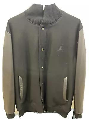 Mens Vintage Jordan Black Wool/Leather Varsity Jacket Size- 2X Large • $750