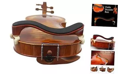 Adjustable Solidwood Violin Shoulder Rest With 3/4 Or 4/4 Violin Shoulder Rest • $23.84