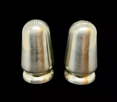 Vintage Reed And Barton Viking MCM Salt Pepper Shakers Stainless Steel 18/8 3  H • $17