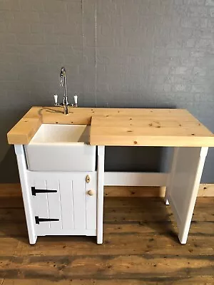 £1195 • Buy Pine Freestanding Small Belfast Butler Sink Unit Appliance Gap In Any Colour