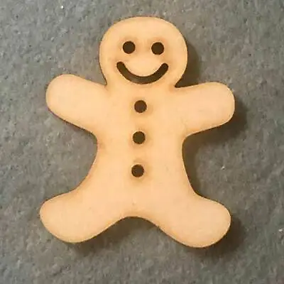 12 X Gingerbread Men - MDF Christmas Shapes Blanks Crafts Embellishment Man • £3.45