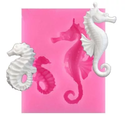 Sea Horse Silicone Mould For Sugar Craft Fondant Cake Decorating Baking Etc • £4.55