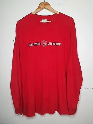 Vintage Guess Jeans USA Shirt Mens SIZE L Large Red Long Sleeve Made In USA • $17.50
