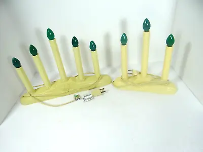 Vintage 5 Light & 3 Light Electric Plastic Candolier Drip Wax Window Candle • $14.99