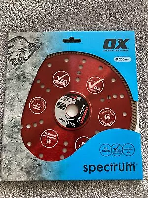 £30 • Buy OX Spectrum Diamond Cutting Blade - TX10R Superior Multi-Steel 230mm 22mm Bore