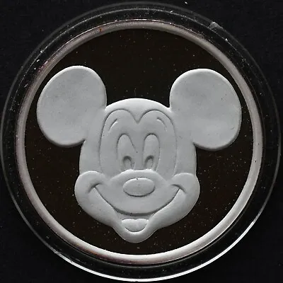 Mickey Mouse  BE HAPPY  Disney 1 Troy Ounce .999 Fine Silver Proof Coin Round  • $99.95