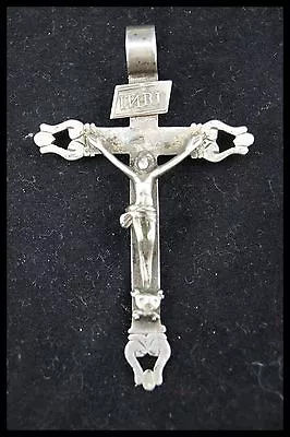 † 19th Dnjc - Inri - Memento Mori French Abbot Sterling Silver Pectoral Cross † • $399.99