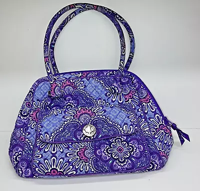 Vera Bradley Classic Satchel Purse Bag  Lilac Tapestry  2016 Retired Pattern • $24.99