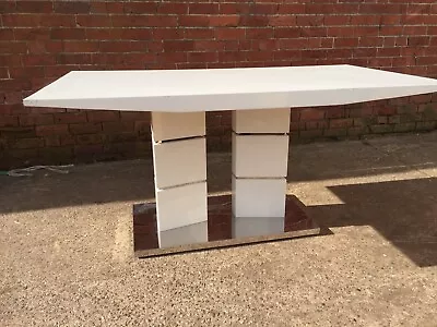 £10 • Buy Funky Modern Dining Table Mirrored Base