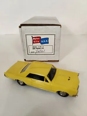 Motor City USA Model MC-3 1965 Pontiac GTO Yellow Diecast • $103.46