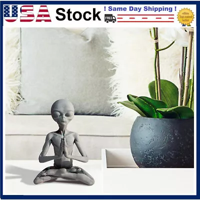 (Meditation Alien)Meditating Alien Statue Alien Resin Statue • $11.27