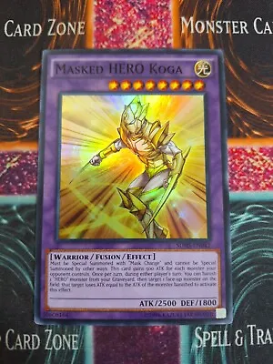 Yu-Gi-Oh! TCG Masked HERO Koga SDHS-EN042 Super Rare 1st Edition Near Mint • $4.50