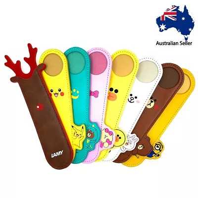 Leather Single Pen Pencil Bag Holder Storage Sleeve Pouch Gift Case Bear Pikachu • $5.17