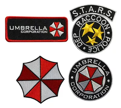 Resident Evil S.T.A.R.S Raccoon Umbrella Corporation Patch (4PC Bundle -iron On) • $14.99