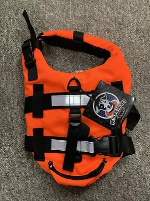 TWF Dog Life Jacket Size Small (1-5kg) Bright Orange Pet Ship Ferry Holiday • £12.95