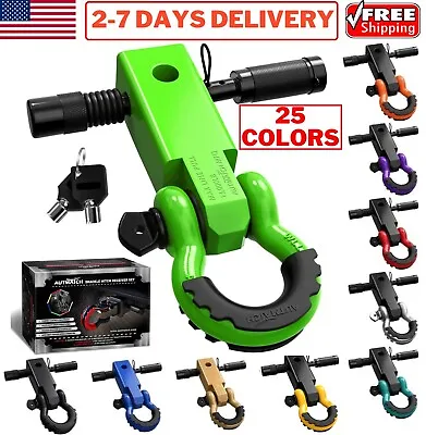 2  Inch Tow Shackle Hitch Receiver 3/4  D-Ring Recovery Kit For Truck Jeep SUV • $69.99