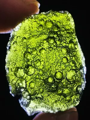 47ct Meteorite Moldavite Green Impact Fragment Meteor Stone Space Asteroid+coa • $2.31