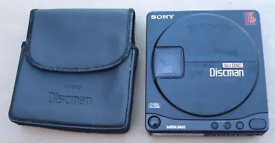 VINTAGE SONY DISCMAN 1bit DAC MODEL D-99 COMPACT DISC CD PLAYER & CARRYING CASE • $95