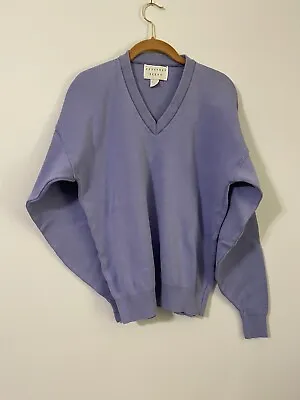 Geoffrey Beene V-neck Sweatshirt Pullover - Chambray Blue- Medium • $15