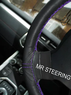 For Mercedes Clk W208 96-02 Leather Steering Wheel Cover Purple Double Stitching • $32.90