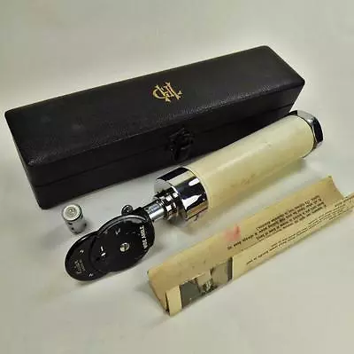 £42 • Buy KEELER Ophthalmoscope OPTICIANS LEATHER BOXED SET INSTRUMENTS EYE VINTAGE