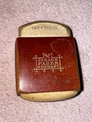 1930-40’s Vintage Johann Faber Ink Eraser Bavaria Wooden Collectible Rare • $32