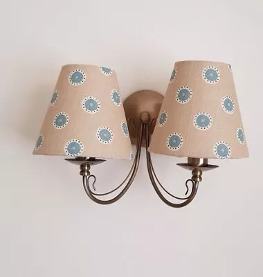 CANDLE LAMPSHADES VANESSA ARBUTHNOTT FABRIC 'PRETTY MAIDS' X 2 • £40