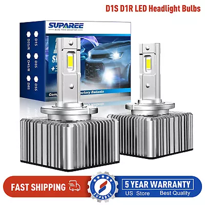 SUPAREE LED Headlight Bulb D1S D1R HighLow Beam 24000LM HID Xenon Conversion Kit • $43.99