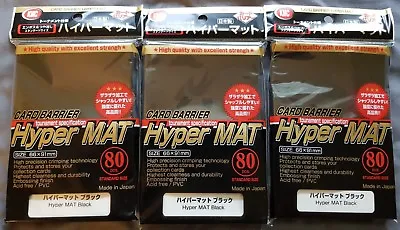 3x KMC Hyper Matte Black Sleeves - 240 Count - MAT MTG Magic Gathering Pokemon • $24