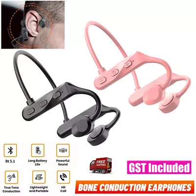 $10.05 • Buy Waterproof Bone Conduction Earphones Wireless Headphones Headset Sport Bluetooth