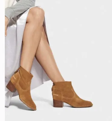 UGG Womens Bandara Chestnut  Suede Ankle Boots Zipper Round Toe Size 7 New • $84.99