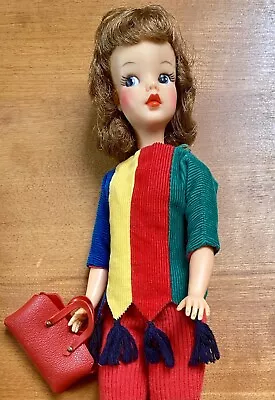 Vintage Ideal High Color TAMMY Doll Tosca Hair W/Pizza Party Outfit Shoes~ NICE! • $109.99