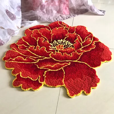 Door Mat 3D Handmade Round Area Rug Flower Floor Carpet Bedroom Living Room Home • $41.75