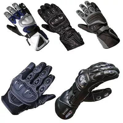 Leather Motorcycle Motorbike Protective Cruiser Racing Powersports Biker Gloves • $19.99